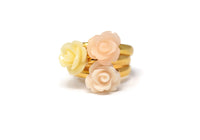 Tiny Petals Stack ~ Peachy Garden Stack of 3